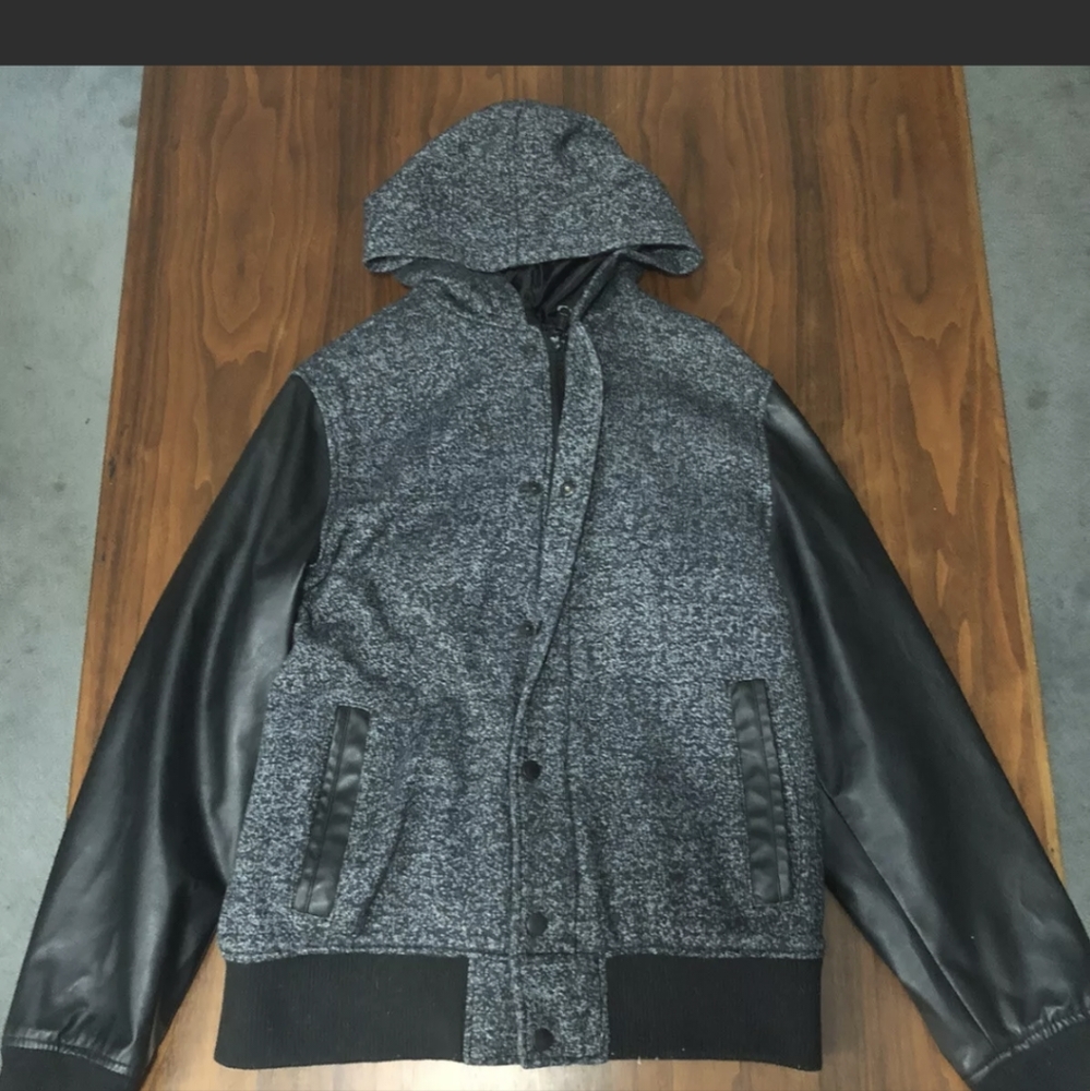Men's LG Hawk Leather Sleeved Jacket
